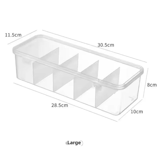 Transparent Cable Storage Box with Lid for Office & Home